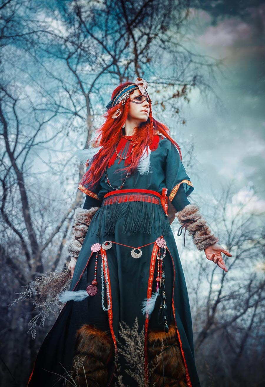 Girls in Slavic costumes underwear in Soyapango