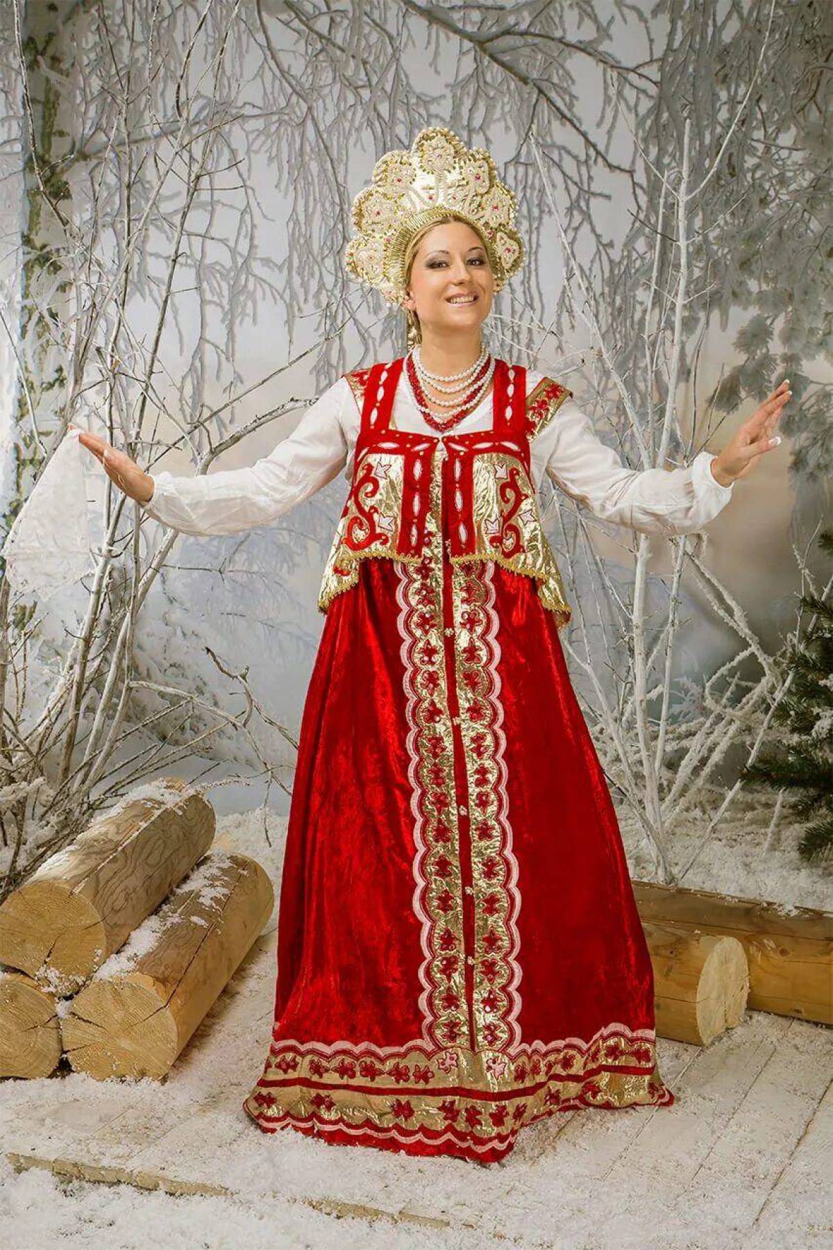 Girls in Slavic costumes in Soyapango
