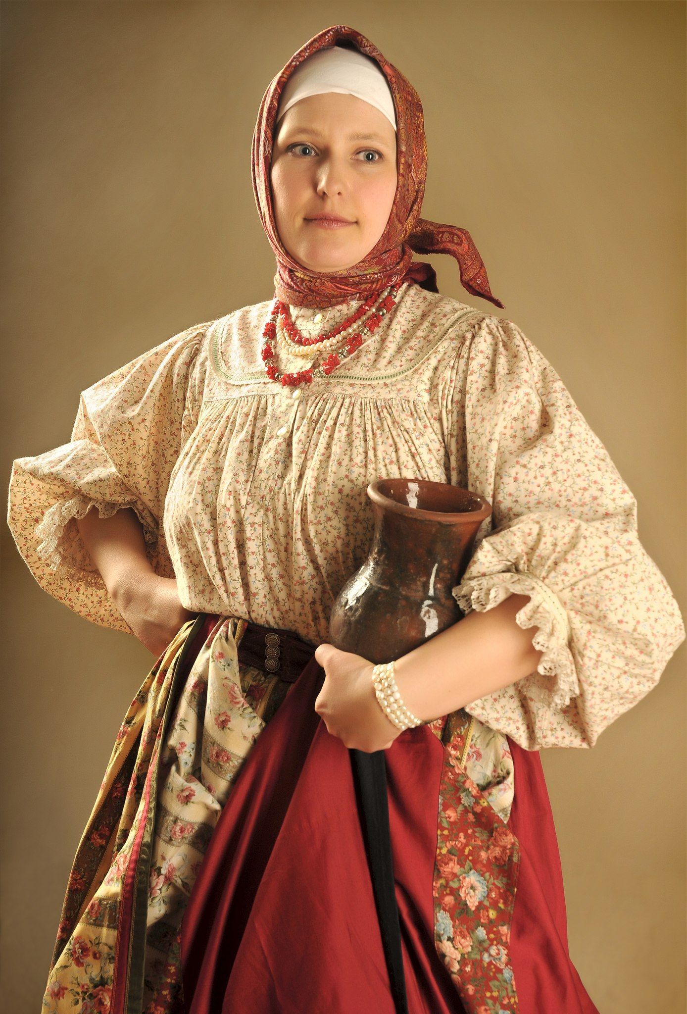 Girls in Slavic costumes in Soyapango