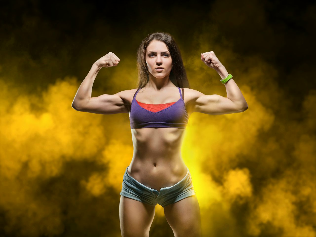 Athletic girls in Soyapango